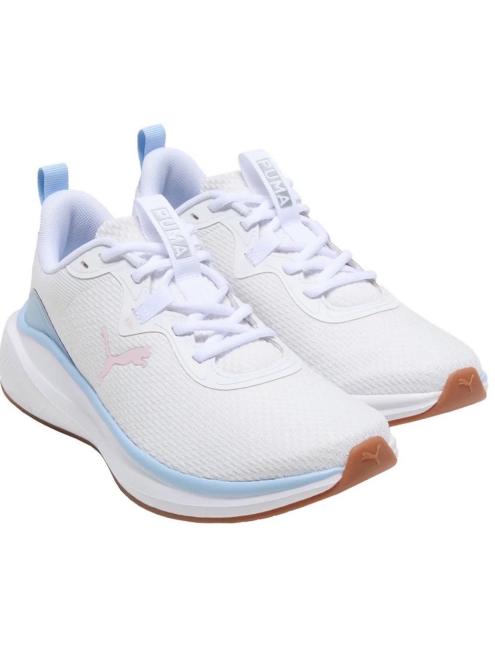 White and Blue Puma Women’s Sky Rocket Sneakers